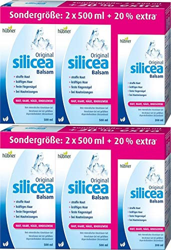 Hübner Silicea Balsam 4x500ml + 2x200ml Gratis
