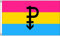 AZ FLAG - Bandera Pansexualidad Con Simbolo Negro - 150x90 cm - Bandera Omnisexualidad 100% Poliéster Con Ojales de Metal integrados - 110g - Colores Vivos Y Resistente A La Decoloración