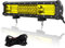 SKYWORLD led arbeitsscheinwerfer bar, Dreireihig 15 Zoll 38cm 216W Scheinwerfer Flut Combo Offroad Beleuchtung mit Kabelbaumsatz für 4x4 SUV ATV UTV Auto traktor Wasserdicht 12V 24V Gelb