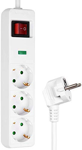 HEITECH Promotion GmbH 04003578 Steckdosenleiste, 250 V, 3-Fach, 1 Stück