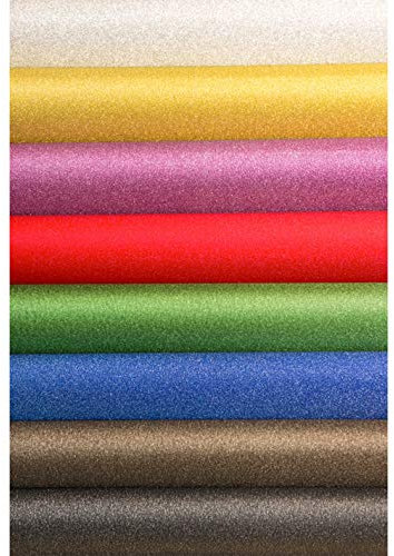Netuno 10x dekoratives Glitzerpapier selbstklebend mehrfarbig DIN A4 21 x 29,7 cm 150g Aster Glitter Glitzerbastelpapier Glitzerbogen Dekorpapier glänzendes Tonpapier Glitzerfolie Deko Mix