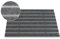 EMCO Eingangsmatte DIPLOMAT Large Rips hellgrau 22mm Fußmatte Schmutzfangmatte Fußabtreter Antirutschmatte, Größe:590 x 390 mm