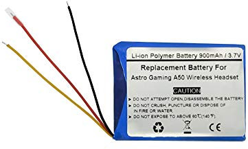 3.7V 900mAh Ersatz akku für Astr o Gaming A50 Wireless Headset Kopfhörer