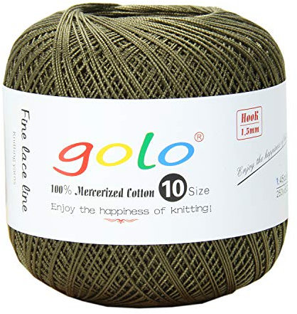golo Marken Häkelgarn Größe 10 Häkelgarn zum Häkeln (Bronze-607)