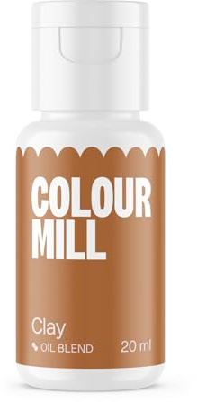Colour Mill Oil Blend Lebensmittelfarbe Ölbasis, Clay, 20 ml | Hochkonzentriert, Leuchtende Farben, Geeignet für Buttercreme, Schokolade, Kuchenteig, Ganache und Zuckermassen