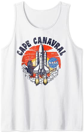 NASA Cape Canaveral Beach Launch Sunset Tank Top