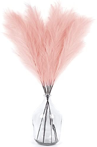 Kachi Herbe de La Pampa Plume 5pcs 85cm Pampas Artificiels pour Mariage Décorations Home Garden Party Decor Décoration pour La Photographie Maison Fête, Rose