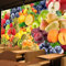 Frtmsticker Fotomurales Xxl Color Cocina Fruta Fotomural Tv Foto Mural Pared 3D Fotomurales Decorativos Papel Tapiz Estéreo 3D Fotomurales 3D Fotomural Vinilo Papel Pintado 140X70Cm