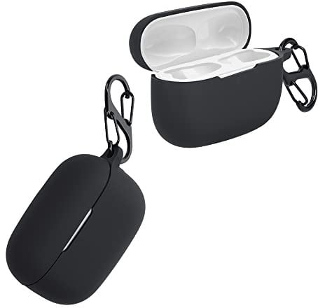 kwmobile Case Compatible with HONOR Earbuds 3 Pro Case - Silicone Cover Holder for Earbuds - Black