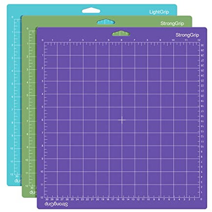 3 Stück Schneidematte 12x12Standardgrip, Lightgrip, Stronggrip, Rutschfeste Schneidematte, Selbstklebende Ersatzschneidematten für Cricut Explore One/Air/Air 2/Maker