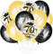 GoldRock 70. Geburtstag Deko Set - 15 Stück für Frau/Mann - Luftballons, Happy Birthday Ballon 70 Jahre - Party/Tisch Dekoration