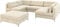 DELIFE Sofa Elio Cord Beige 300x185 cm mit Hocker Wohnlandschaft