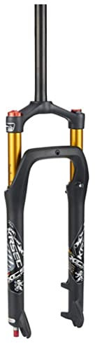 QHIYRZE Forcella Sospensione Pneumatica MTB Bike 26x4.0 Forcella Fat Bike Corsa 110mm Rimbalzo Regolabile 28.6mm Forcella Anteriore Dritta Blocco Manuale,per Snow Beach XC/AM