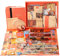 SUPRBIRD Scrapbooking Scrapbook Papier 136 Stück Vintage Scrapbook Zubehör Set,Bullet Journal Zubehör,Notizbuch mit Raster A6,DIY Scrapbook Geschenk für Mädchen Damen,Grußkarten Dekoration (Orange)