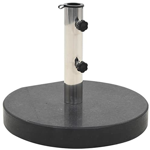 BULANED Sonnenschirmständer, Schirmständer Balkon, Strand Schirmständer, Sonnenschirmfuß, Granit 30 kg Rund Schwarz