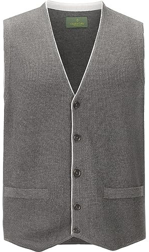 Charles Colby Herren Strickweste Kevan dunkelgrau, L - 52/54