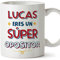 MUGFFINS Tazas Personalizadas para OPOSITOR hombre - En Español - Eres Súper - 11 oz / 330 ml - Regalo Personalizable original y divertido
