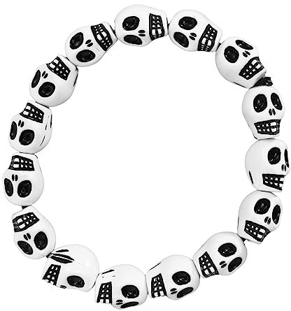 EXCEART Skull Armband Für Männer Extravaganter Schmuck Mit Skelett-design Für Halloween Und Partys Einzigartiger Look Perfektes Accessoire Für Jedes Outfit