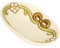 Thun Svuotatasche con margherite e fiocco in ceramica