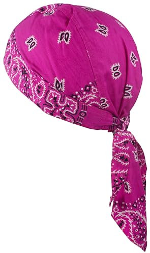 fashionchimp Zandana aus 100% Baumwolle, Bandana-Kopftuch, Bikertuch für Damen und Herren, Muster-Print (Beere-Paisley) BAC098