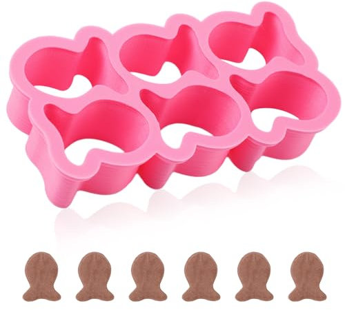 1pcs Goldfish Cookie Cutter, 1 inch / 2.54cm PLA Double-Row Mini Gold Fish Cracker Cutters Tiny Biscuit Cutters Animal Stamp for Baking Chocolate (Including 6pcs Cavities)