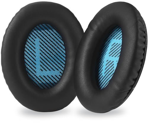 QC35 QC35ii Soft Protein Leather Ear Pads,VIIMAKE Replacement Earpads Cushions for Bose QuietComfort QC35 QC35II Headphones,High-Density Foam - Durable (QC35/QC35II Black)