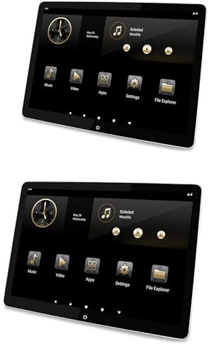 Set 2X Auto Kopfstützen Monitor 10.5 Touchscreen Android Bluetooth WiFi 4G LTE