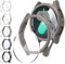 Diruite 5+5 Pièces pour Samsung Galaxy Watch FE 40mm Protection Écran+Coque,HD Verre Trempé Protection Écran*5+Creux Antichoc PC Case*5,Noir&Bleu&Argent&Gris&Transparent,40mm