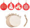 40 Pezzi Rotonda in Legno Natale Pendente Decorazioni Albero di Natale in Legno Ciondolo Albero di Natale Ornamenti di Natale Decorazioni Regalo Etichetta
