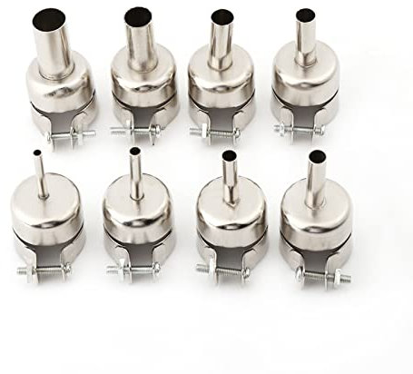 Heißluftpistolen-Düsen-Set für Lötstation-Reparaturwerkzeuge, 8 Stück/Set, Kompatibel mit 850, 850A, 852, 852D, 852D+ und Luftpumpen-Heißluft-Lötstationen