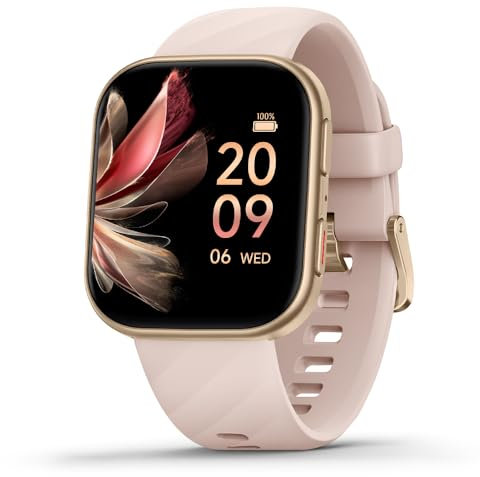 FITVII Gesundheits- & Fitness-Tracker(Annehmen/Tätigen von Anrufen), Smartwatch mit 24/7 Herzfrequenz und Blutdruck, Schlaf-Tracking, Blutsauerstoffmonitor, 120+ Sportmodus Wasserdichter