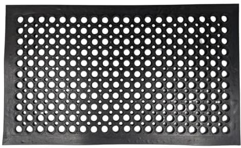 Heavy Duty Rubber Door Mat with Ramp Edge Design (50cm x 80cm)