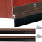 Buystarget 2 PCS Draft Excluder for Doors Aluminium Door Brush Draught Excluder Strip Bar Heat Seal Bottom Sweep Dust Energy Saving Home Industrial Screws Included Brown