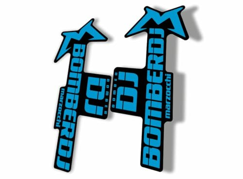 Gabel Ersatz Aufkleber kompatibel für Marzocchi Bomber DJ 2020 Serie Blau (glänzend)