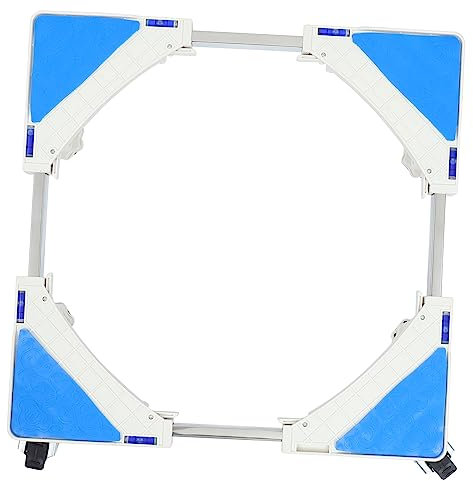 RORPOIR Base Ajustable Para Lavadora y Refrigerador Con Ruedas Soporte Elevador Antivibración Para Drenaje y Limpieza
