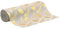 100%Mosel Tischläufer Leinenoptik Natur, Kiefernzapfen in Gold, (28 cm x 5 m), Tischband, edle Tischdeko für Weihnachten & Adventszeit, Festliche Dekoration zu besonderen Anlässen