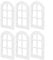 Tbest 6PCS Dollhouse Windows, Wooden Miniature Tiny Window Frame Furniture for 1:12 Scale Doll House
