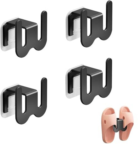 Tutamaz Wandmontage Schuhhalter, Schuhablage Hängeregal Ohne Bohren, Schuhregal aus Metall, Wand Montiert, Schuhhalter für Eingangstür, Badezimmer, Schlafzimmer, Wohnzimmer, Platzsparend (Schwarz)