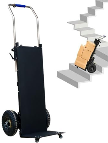 Lakenbroade Stair climbing dolly,Powered Stair Climbing Hand Trucks Dolly for Moving, Lightweight Aluminum Hand Trolley Cart Furniture Dolly Electric Stair Climber 440lb Capacityfor Easy Moving