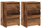 vidaXL Nachttische 2 STK. Altholz-Optik 40x35x62,5 cm Holzwerkstoff, Nachtschrank, Nachtkonsole, Schlafzimmermöbel, Nachtschränke, Nachtkommode