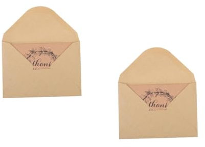 Warmhm Vintage Dankeskarten Set – 50 Stück Recycelte Kraftpapier Karten Mit Umschlägen Für Hochzeit Und Party - Um Ihren Gästen Auf Stilvolle Weise Zu Danken