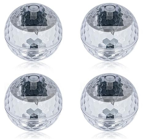 Fontaine à Eau Lumière Flottante À Énergie Solaire pour Étang, Boule Magique, Lumière De Jardin, Changement De Couleur, Décoration, Éclairage pour Piscine Décoration de Jardin(4PCS)