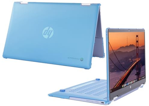 mCover Hard Case ONLY Compatible for 2024~2025 14 HP Chromebook x360 14B-CD0000 Series Laptop Computers (NOT Fitting Any Other HP Chromebook & Windows Notebook PC)- Aqua