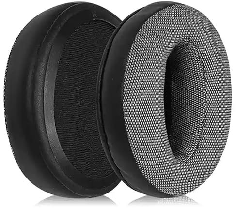 Hd4.50BT Ear Pads Replacement Earpads Cushion Cover Compatible with Sennheiser HD4.50BT HD4.50BTNC HD 4.50SE HD4.40BT HD 400S HD 350BT Headphones Earmuff Repair Part,Grey Cotton and Leathher