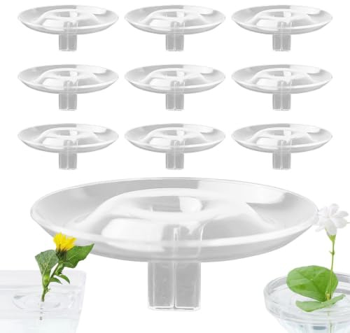 10 Stück Schwebender Blumenarrangement Halter, Schwimmender Blumenhalter | Creative Floating Floral Arrangement Holder, Hydroponic Floating Floral Holder, Halterung Für Vasen, Blumensträuß