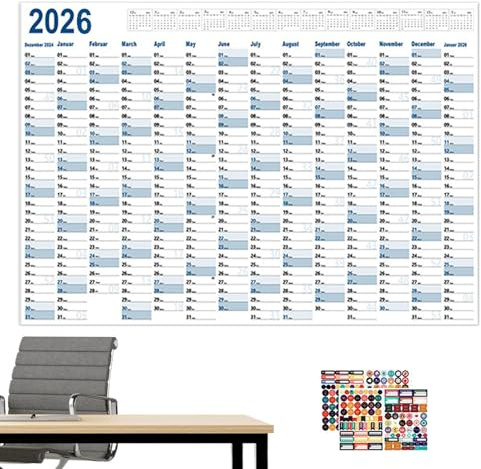 365 Tage Kalender 2026 Große Kreative Zeitplanungsprojekte