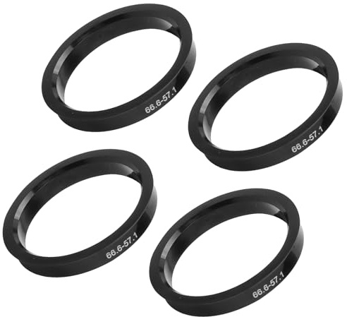 GZRXIOUS 4PCS Zentrierringe 66.6 auf 57.1mm Radkappen, Präzise Zentrierung, Kunststoff Radnaben Zentrierringe, Vibrationsreduzierung, Universal Felgenadapter 66.6 auf 57.1 für Alufelgen Stahlfelgen
