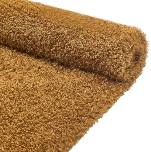 NBEADS 1.72x0.9m Teddyfell Boucle, Weiches Bastelmaterial Surf Turtle Kunstfellstoff Für Teddybären DIY Bastelarbeiten Teppiche Kissen Projekte Nähen, Braun
