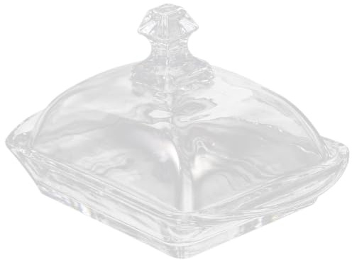 ABOOFAN 1ensemble Beurrier Verre avec Couvercle Transparent Contenant à Beurre Étanche pour Cuisine Rangement de Desserts et Fromage Design Élégant Facile à Nettoyer