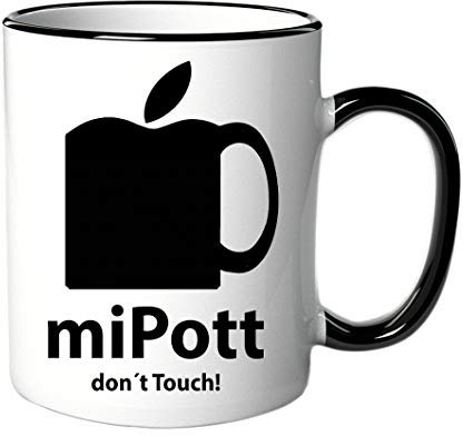 Tasse miPott don´t touch - mit Spruch - lustig - Büro/Arbeit